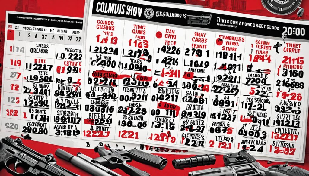 Columbus Gun Show timetable
